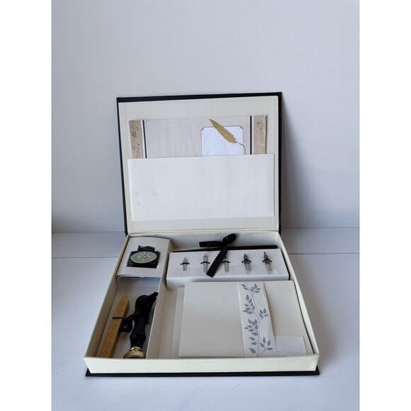 NEW CRELANDO 30pc CALLIGRAPHY SET Nibs + Notecards + Ink + Stamp + Wax B… - Picture 7 of 12